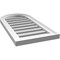 Ekena Millwork Round Top Surface Mount PVC Gable Vent: Functional, w/ 2"W x 1-1/2"P Brickmould Frame, 14"W x 28"H GVPRT14X2802SF - alternate 3